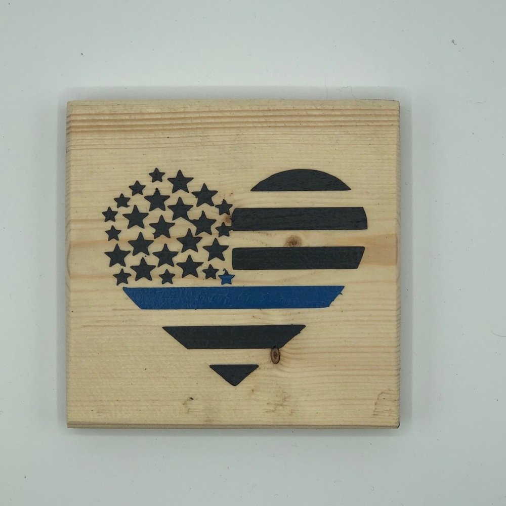 Thin Blue Line mini sign